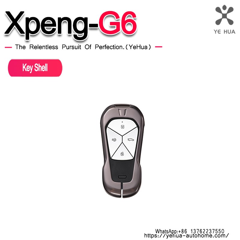 For Xpeng G6 2023-2025  Zinc Alloy Car Key Cover Case Shell Fob Way Car Alarm  Remote Controller Keychain Accessories