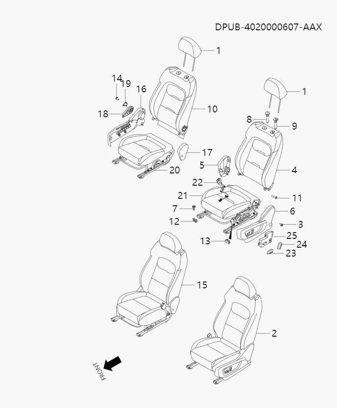 Front seats1-5