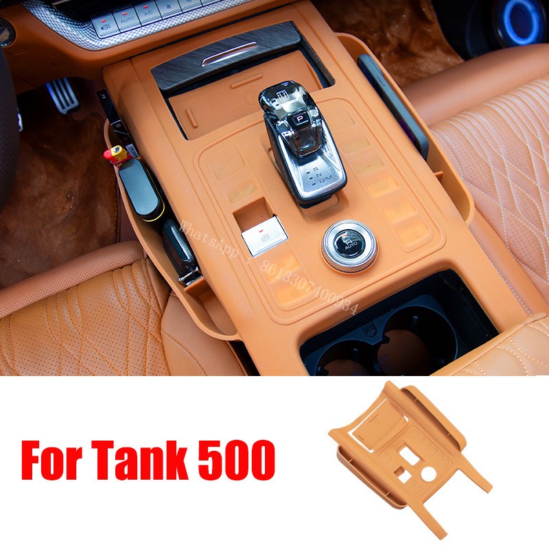 For Great Wall Tank 500 Silicone Storage Box GWM TANK 500 Central Control Storage Box Silicone Pad Interior Accessories