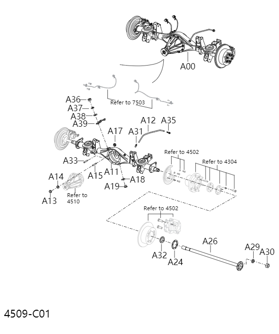 rear axle4509