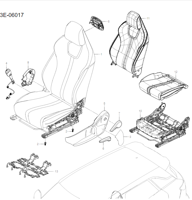 SC3E-06017 manual driver's seat
